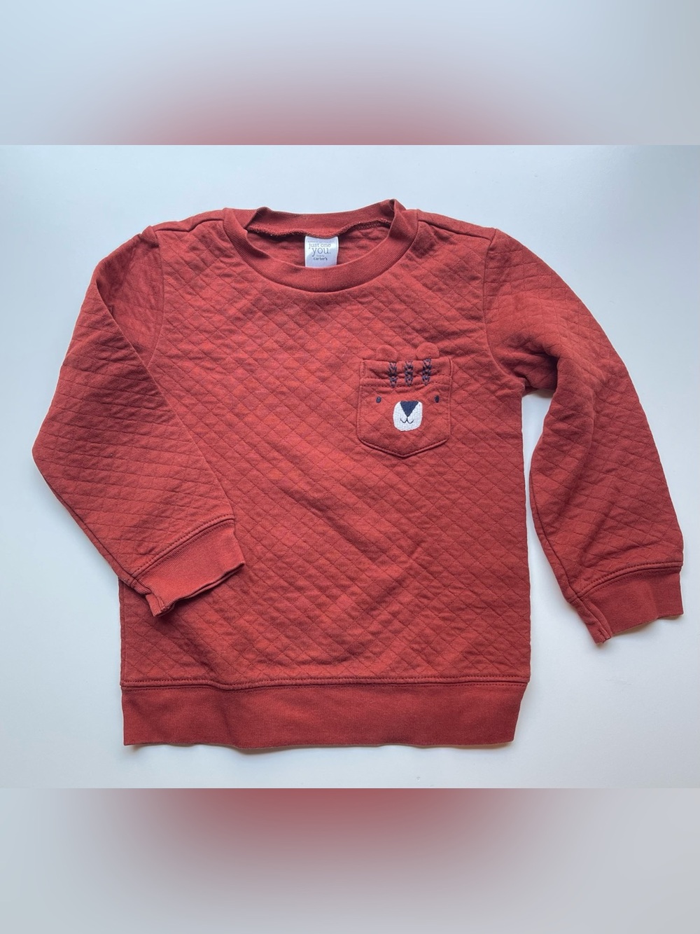 🥏3 for $20
Carter’s Quilted Crewneck Sweatshirt with Pocket - Rust
